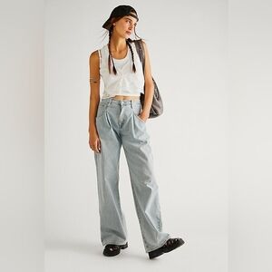🩵 Free People 100% Cotton Luca Super Slouch Trouser Jeans, US29, NWT
